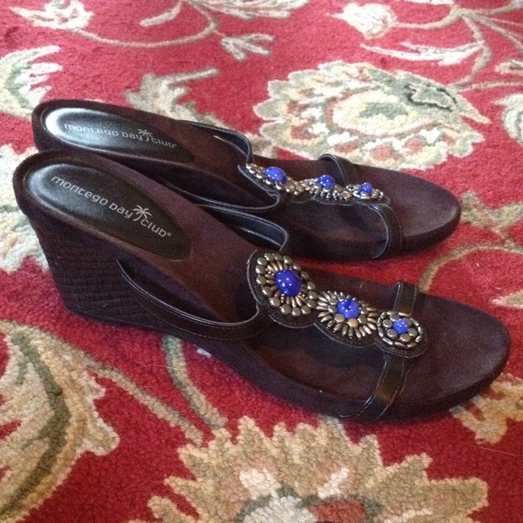 brown wedge sandals