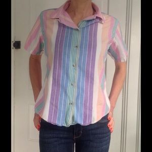 Vintage J. Crew Candy Stripe Shirt fits like sm/m