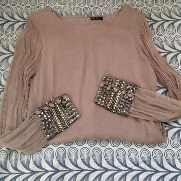 Tunic Dress with beaded cuffs by rise size 12
