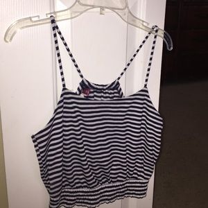 Stripped tank crop top