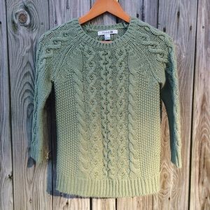Sea foam green cable knit sweater