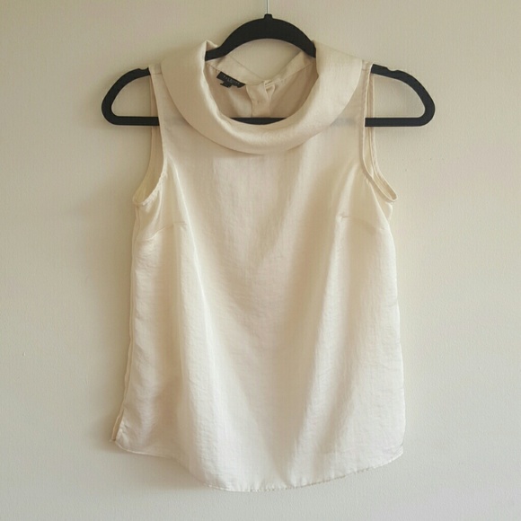 Talbots Petites Cowl Neck Sleeveless Formal Top