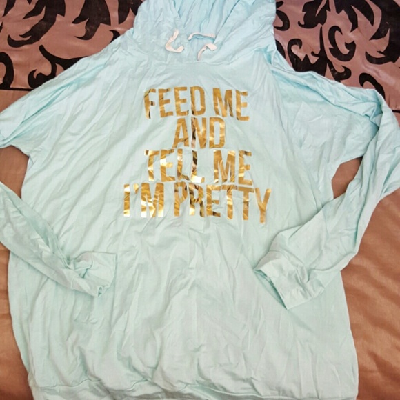 Maternity sweater with hood