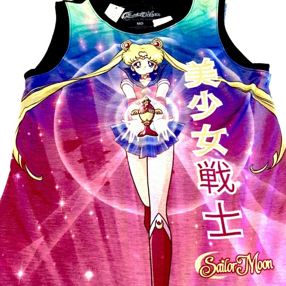 🌙 Sailor Moon Retro Screen Printed Tank Top