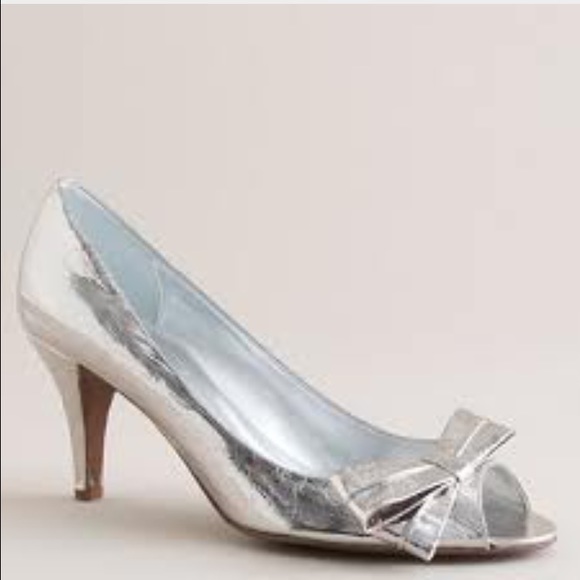 🎉3XHP🎉JCREW PIPPA MIRROR PEEP TOE