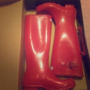 "Pillar Box Red" tall Hunter Boots