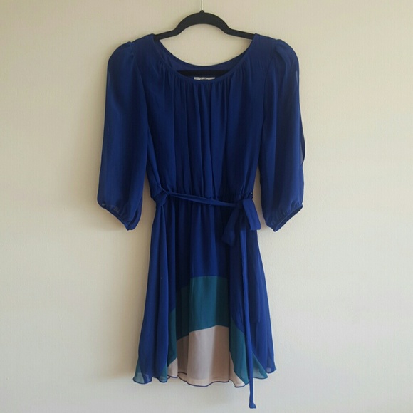 NWOT | Juniors Chiffon Colorblock Dress