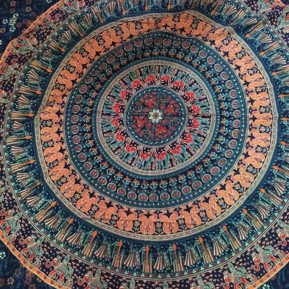 Twin Hippie Elephant Tapestry Wall