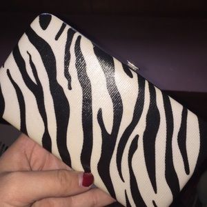 Zebra print clutch
