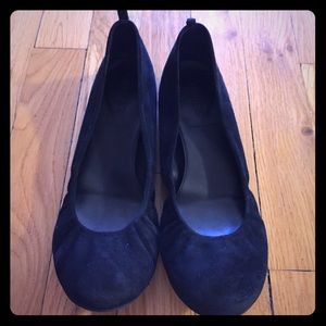 Jcrew cece ballet flats in black suede