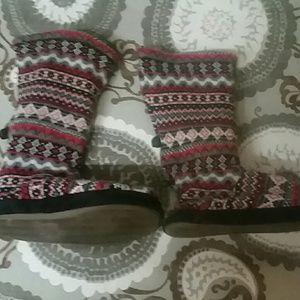 Tall Aztec slipper boots