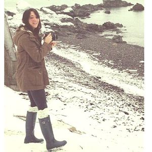 Chestnut/Brown Jacket with removable fur sz S