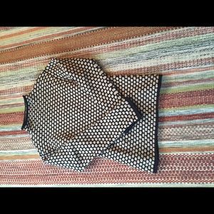 J Crew Black and Tan Sweater