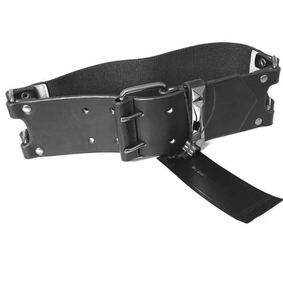 BCBG Maxazria black leather belt
