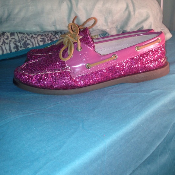 Pink Glitter Sperrys!