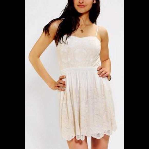 Pins & Needles Dress with Lace Overlay