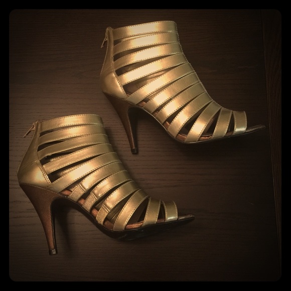 Beautiful Gold Strap Heels