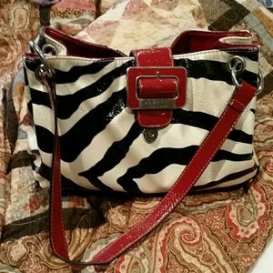 Rosetti red/black /white zebra striped purse