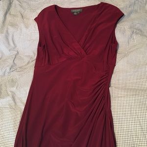 Flowy burgundy Ralph Lauren knee length dress