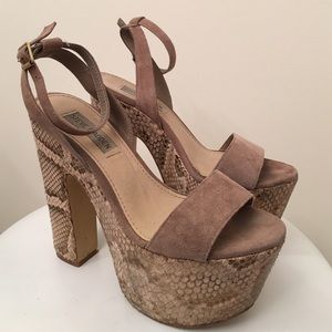 SOLD ON MERCARI: Steve Madden Snakeskin Platforms
