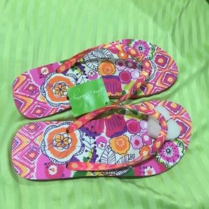Vera Bradley flip flops Clementine Medium