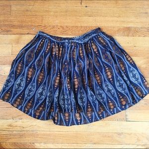 Silk printed skirt