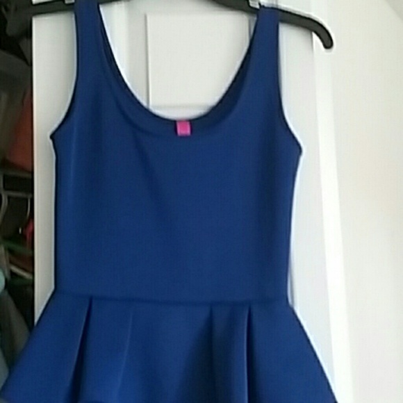 Blue peplum dress