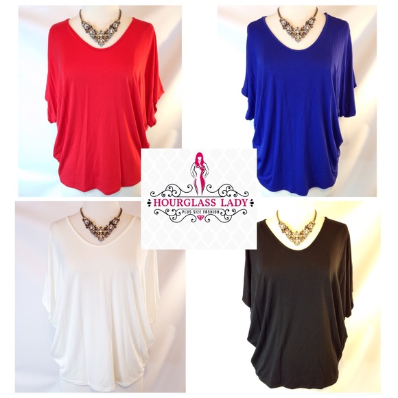 LOWEST PRICE- Red Dolman blouse - Picture 3 of 3