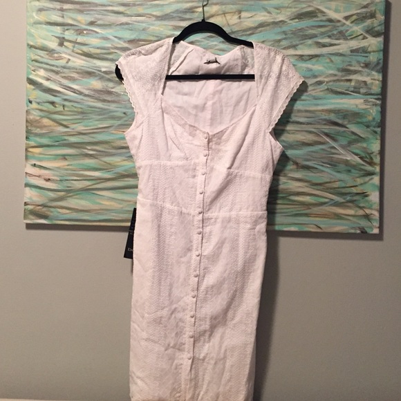 White eyelet BEBE dress