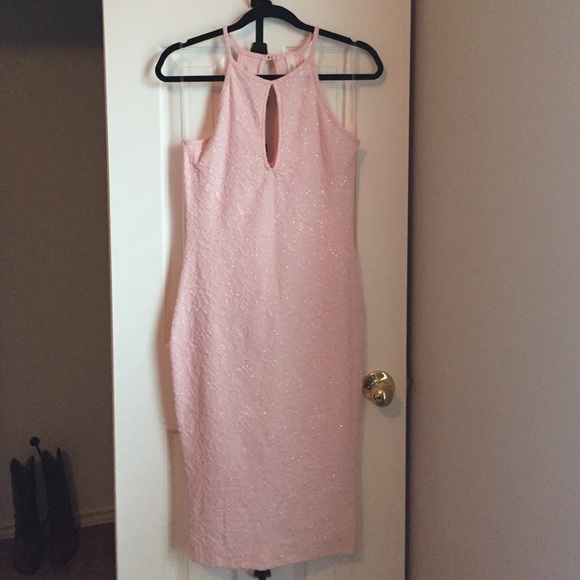 Pink midi dress