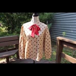 Pussy Bow Vintage Blouse