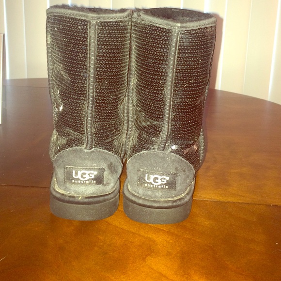 Black sequin ugg boots