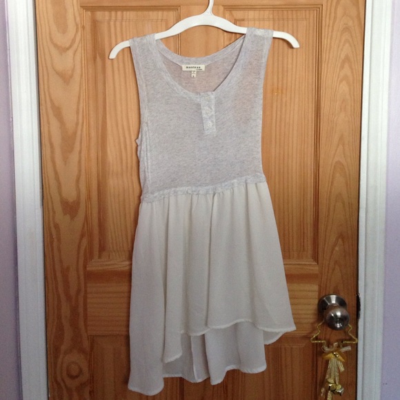 Grey and white dress