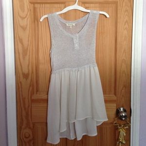 Grey and white dress