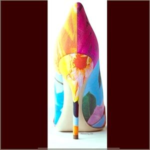 Dior dark florals pumps. "make an offer"