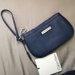 Navy blue Calvin Klein wristlet / clutch