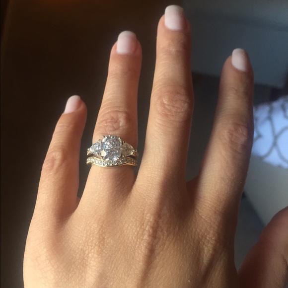 Diamonique Wedding Ring & Band