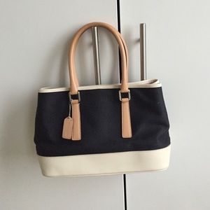 Navy & White Coach handbag brand new