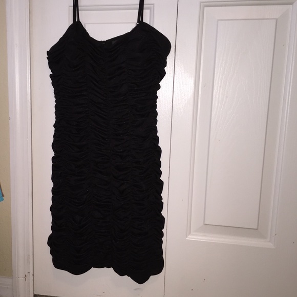 Black sparkly ruffled dress