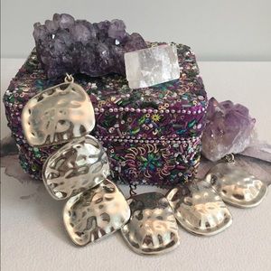 Hammered Silver Statement Necklace