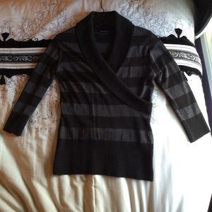 Black and grey striped sweater
