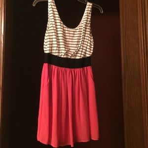 Striped pink dress