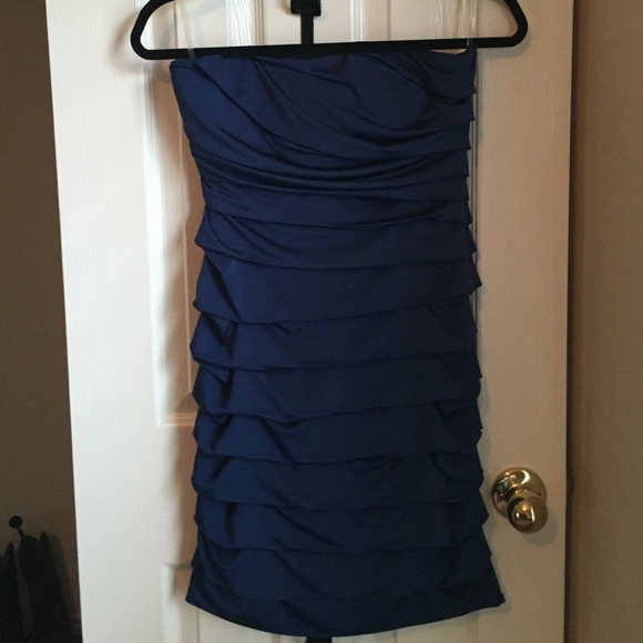 Blue mini dress