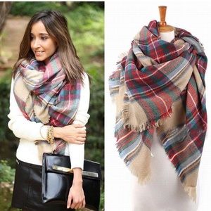 Plaid Blanket Scarf