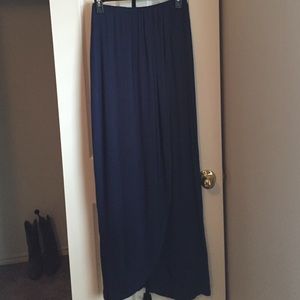 Navy maxi skirt