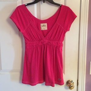 Pink shirt sleeve shirt