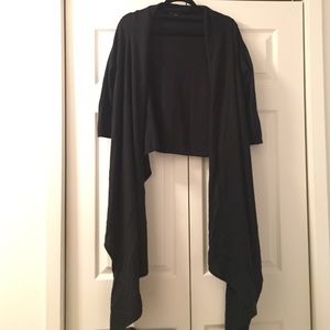 Banana Republic Black Cashmere Wrap Sweater
