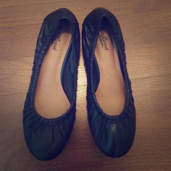 Lucky Brand Leather Ballet Wedges.