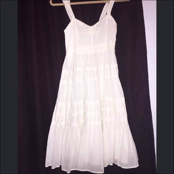 Anthropologie Ivory Dress