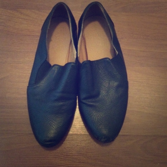 Vintage Black Leather Oxfords